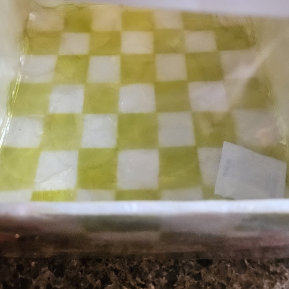 Mackenzie-Childs Green Checkered Floral Basket - Picture 6 of 9